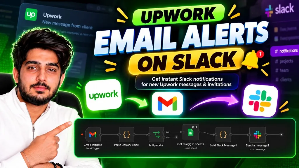 Upwork email alerts on Slack automation overview